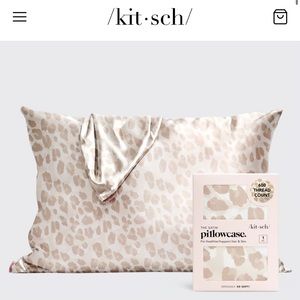 NWT Kitsch Leopard Satin Pillowcase